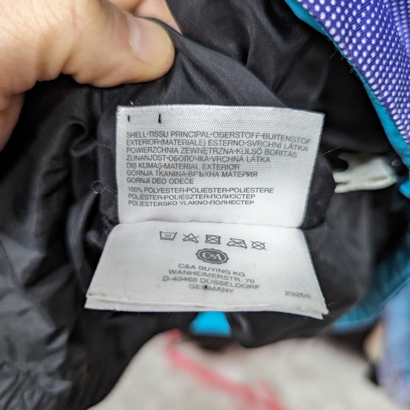 German waterproof winter / Ski jacket size 6 multicolor breathable material - Picture 6 of 10